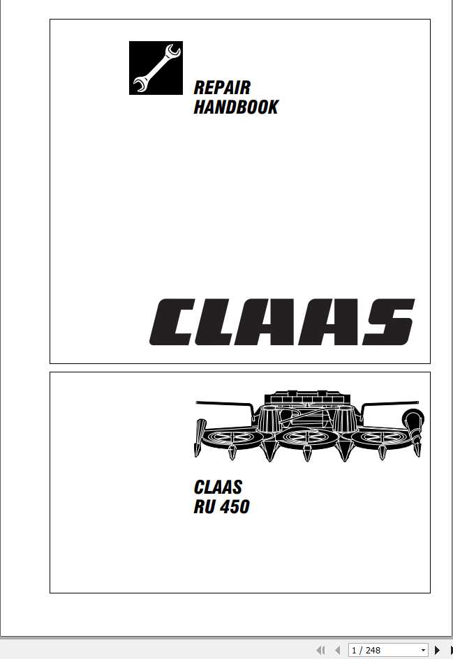 Claas Forage Harvesters Maize Header RU 450 Repair Manual 1