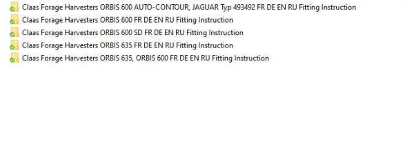 Claas Forage Harvesters ORBIS 600 635 Fitting Instruction 1