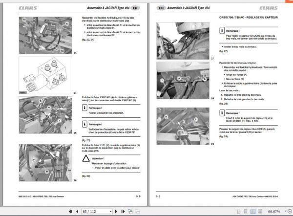 Claas Forage Harvesters ORBIS 600 750 Fitting Instructionc 3