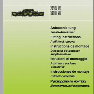 Claas Forage Harvesters ORBIS 900 750 600 450 Fitting Instruction FR DE EN RU 2