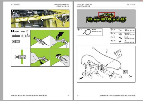 Claas Forage Harvesters ORBIS 900 ORBIS 450 Fitting Instruction 2