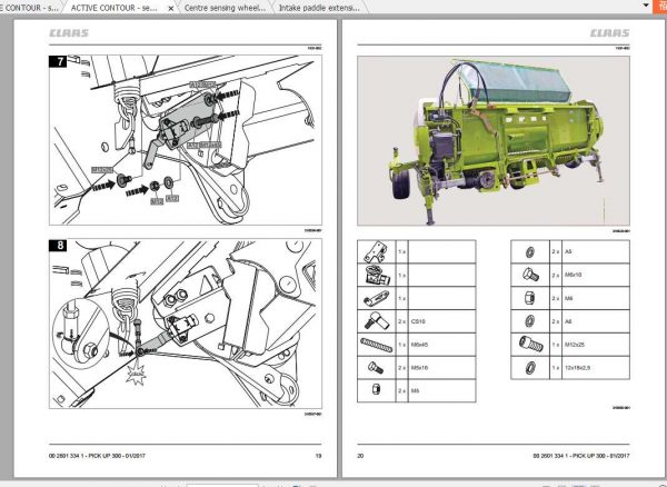 Claas Forage Harvesters PICK UP 300 Fitting Instruction 2