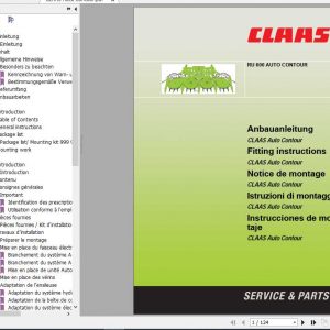 Claas Forage Harvesters RU 600 Contour 600 Xtra Fitting Instruction 2