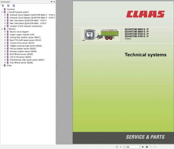 Claas Forage Wagons QUANTUM 4700 S P 6800 S P Technical Systems 1