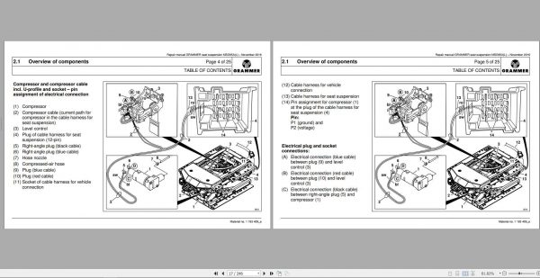 Claas GRAMMER seat suspension MSG95AL Repair Manual 2