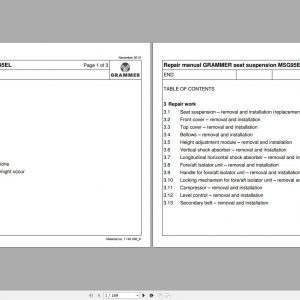 Claas GRAMMER seat suspension MSG95EL Repair Manual 1