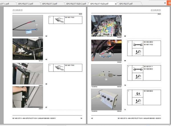 Claas JAGUAR 980 930 Fitting Instruction FR DE EN RU 3