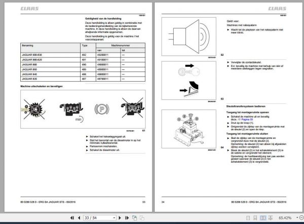 Claas Jaguar 900 820 Operators Manual FR DE EN RU 2