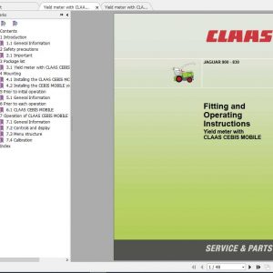 Claas Jaguar 900 830 Operators Manual 1