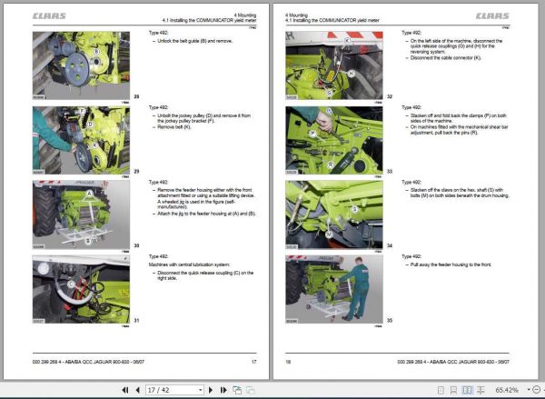 Claas Jaguar 900 830 Operators Manual 2