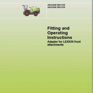 Claas Jaguar 960 930 Jaguar 900 830 Operators Manual 1