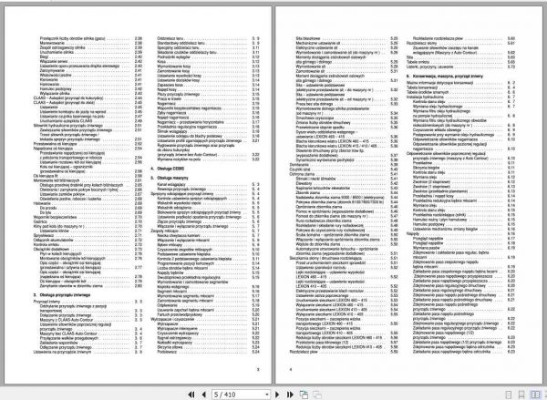 Claas Lexion 460 405 Cebis Operators Manual PL 2