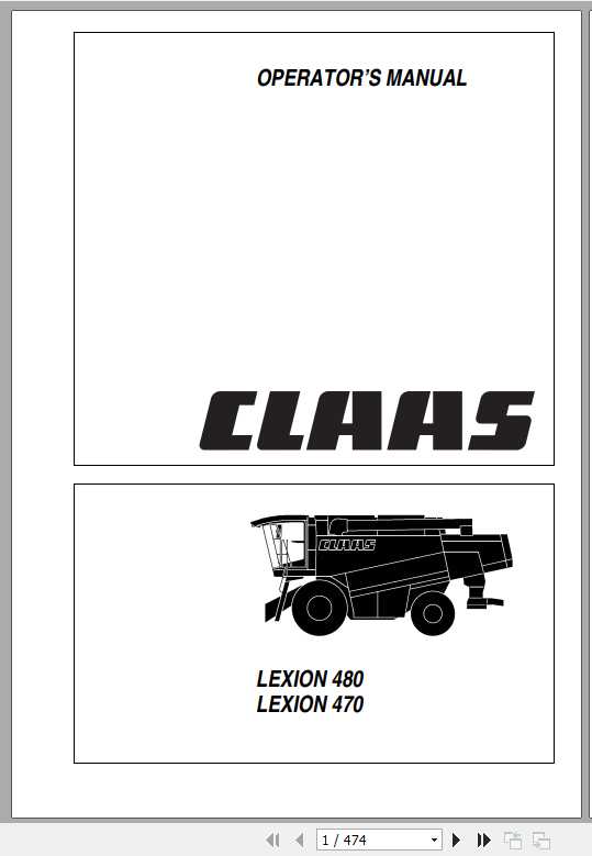 Claas Lexion 480 470 Operators Manual 1