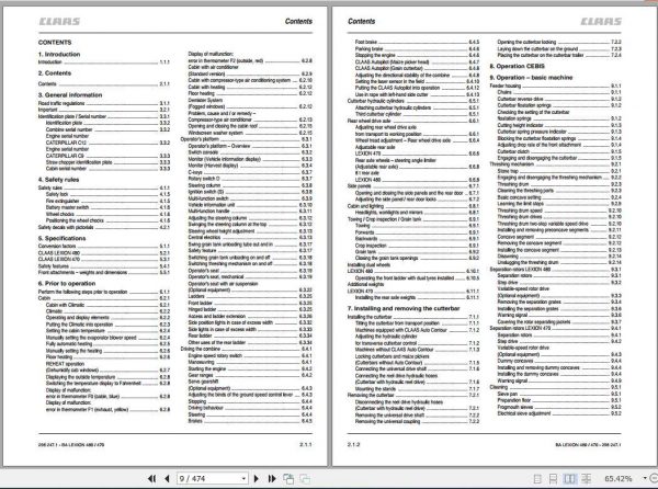 Claas Lexion 480 470 Operators Manual 2
