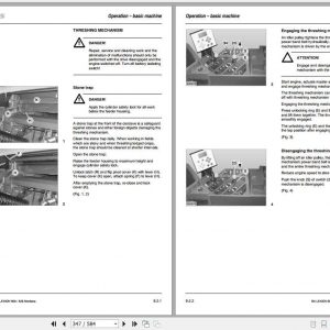 Claas Lexion 560 550 530 520 Montana Operator's Manual Claas Lexion 560 550 530 520 Montana Operators Manual 3