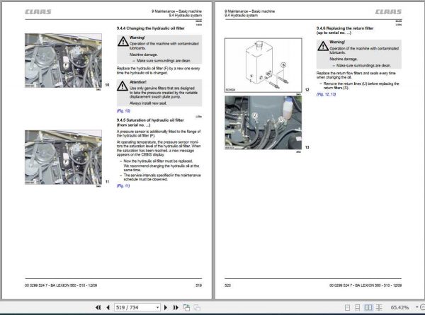Claas Lexion 560 550 Lexion 540 540C Lexion 530 520 510 Operators Manual 3