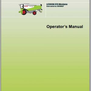Claas Lexion 570 Montana Operators Manual 1