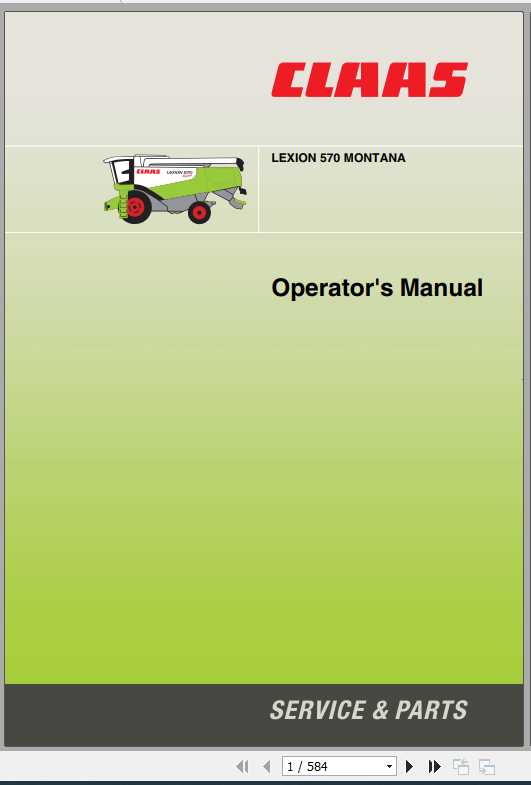 Claas Lexion 570 Montana Operators Manual 2