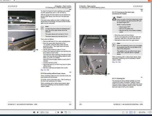 Claas Lexion 570 Montana Operators Manual 4