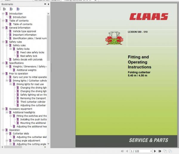 Claas Lexion 580 510 Operators Manual 1