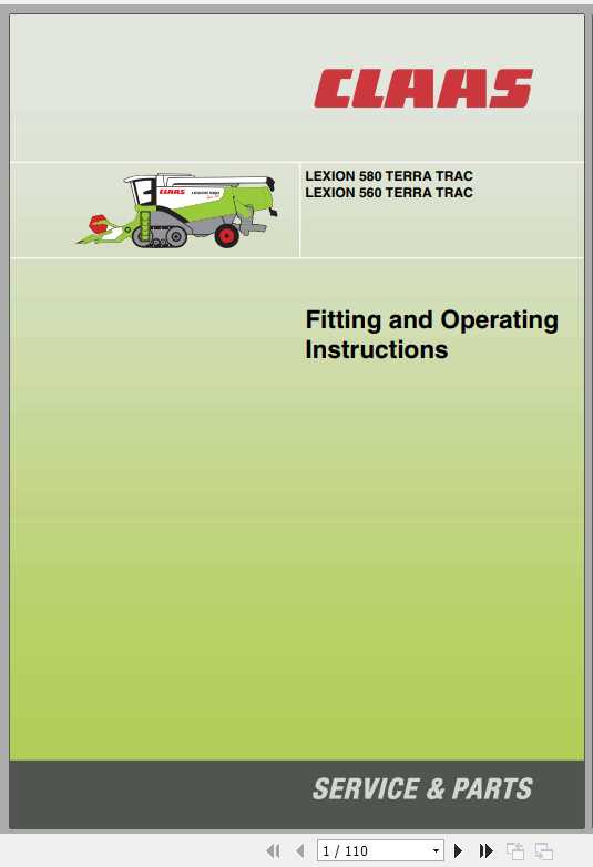 Claas Lexion 580 Terra Trac 560 Terra Trac Operators Manual 1