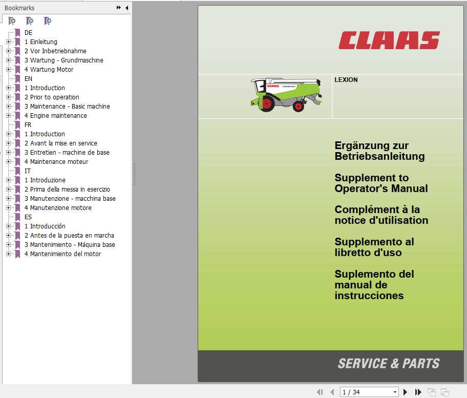 Claas Lexion 600 510 Operators Manual FR DE EN RU 1