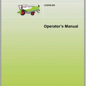 Claas Lexion 600 Operators Manual 1
