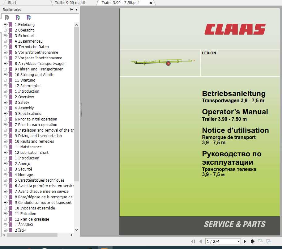 Claas Lexion Operators Manual FR DE EN RU 1