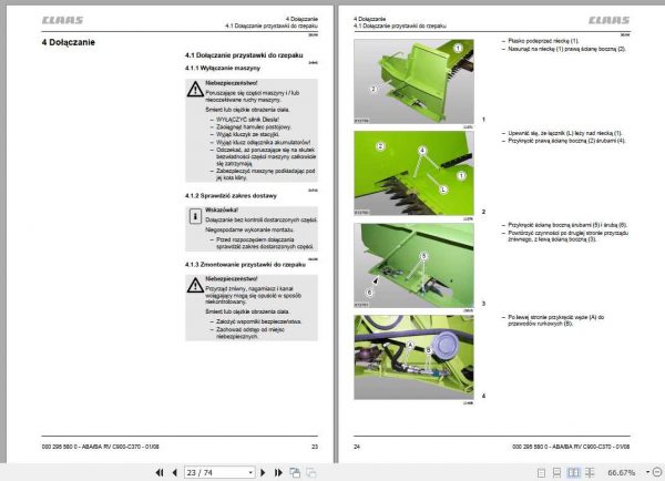 Claas Lexion Tucano C900 C370 Operators Manual PL 2
