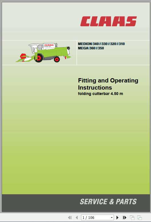 Claas Medion 340 330 320 310 Mega 360 350 Operators Manual 1