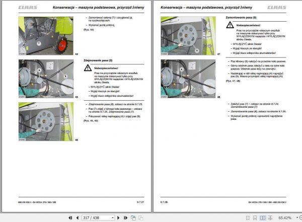 Claas Mega 370 Mega 360 Mega 350 Operators Manual PL 3