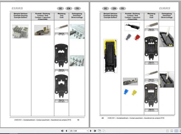 Claas Miscellaneous Assortment of crimping tools and contacts Operators Manual 2