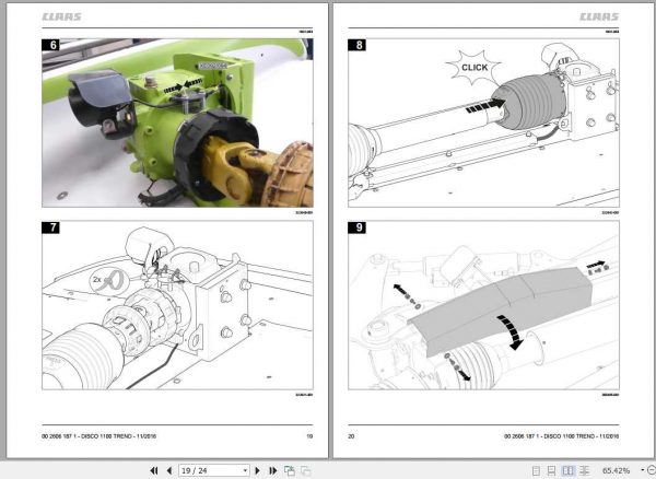 Claas Mowers CARGOS ROLLANT DISCO LINER Fitting Instruction 2