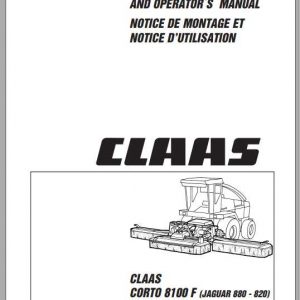 Claas Mowers CORTO 8100 F 8100 T Fitting Instruction 1