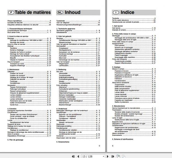 Claas Mowers Corto 210 185 165 R Operators Manual FR DE EN RU 2