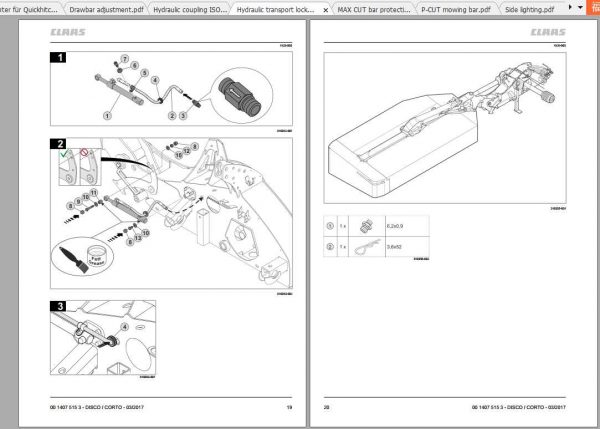 Claas Mowers DISCO Fitting Instruction FR DE EN RU 3