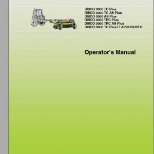 Claas Mowers Disco 3050 TC Plus Disco 3050 TC Plus FLAPGROUPER Operators Manual 1