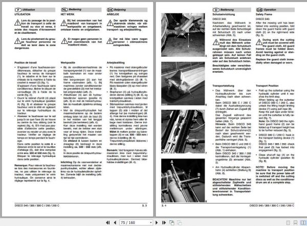 Claas Mowers Disco 340 Disco 300 300C Disco 260 260C Operators Manual 2