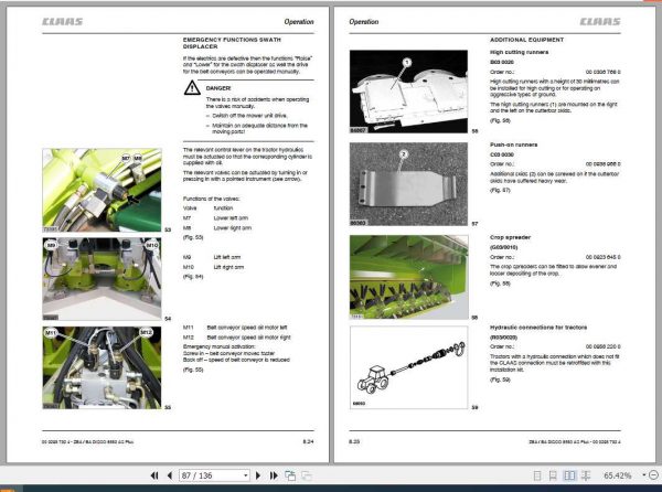 Claas Mowers Disco 8550 AS Plus Operators Manual 3