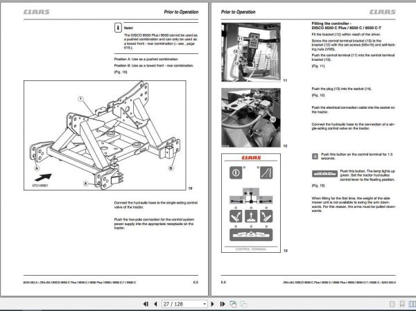 Claas Mowers Disco 8550 C Plus C T Disco 8500 C Operators Manual 2