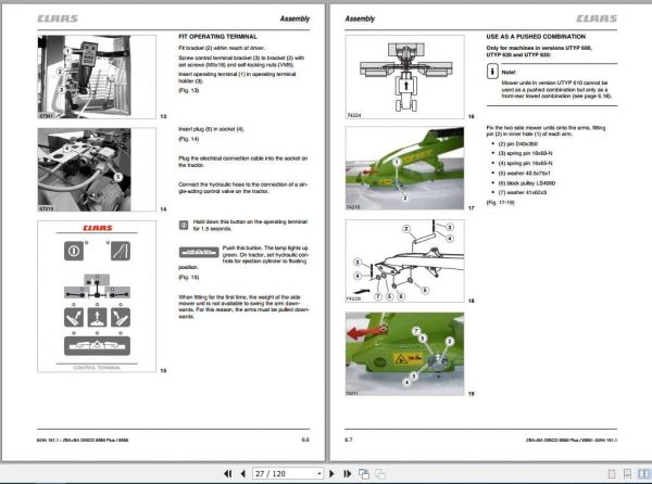 Claas Mowers Disco 8550 Plus Disco 8550 Operators Manual 2