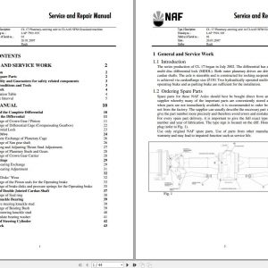 Claas NAF Mowers CL 17 Planetary Steering Axle Service Repair Manual 1