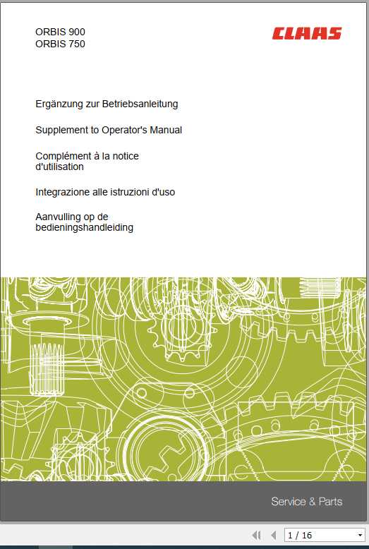 Claas Orbis 900 Orbis 750 Operators Manual FR DE EN RU