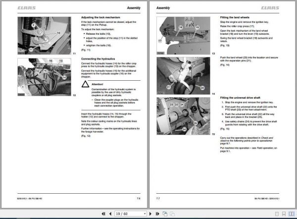 Claas PU 300 HD Type 905 Operators Manual 2