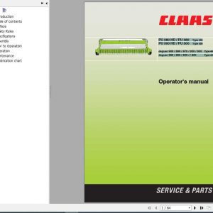 Claas PU 380 HD PU 380 Typ 429 PU 300 HD PU 300 Typ 428 Operators Manual 1