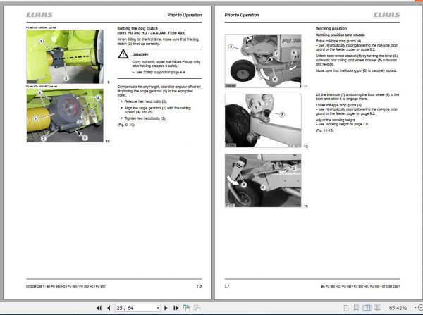 Claas PU 380 HD PU 380 Typ 429 PU 300 HD PU 300 Typ 428 Operators Manual 2
