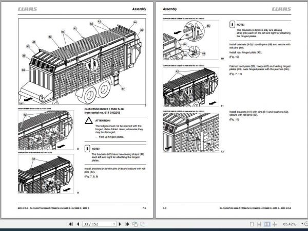 Claas Quantum 6800 S 5500 S 18 5500 S 16 5500 S 4500 S Operators Manual 2