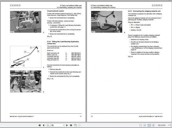Claas Quantum 6800 S P 5800 S P 5700 S P 4700 S Operators Manual 2
