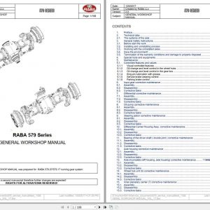 Claas RABA 579 Series Running Gear System Workshop Manual 1 1
