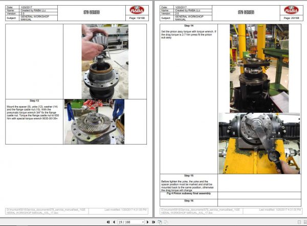 Claas RABA 579 Series Running Gear System Workshop Manual 2